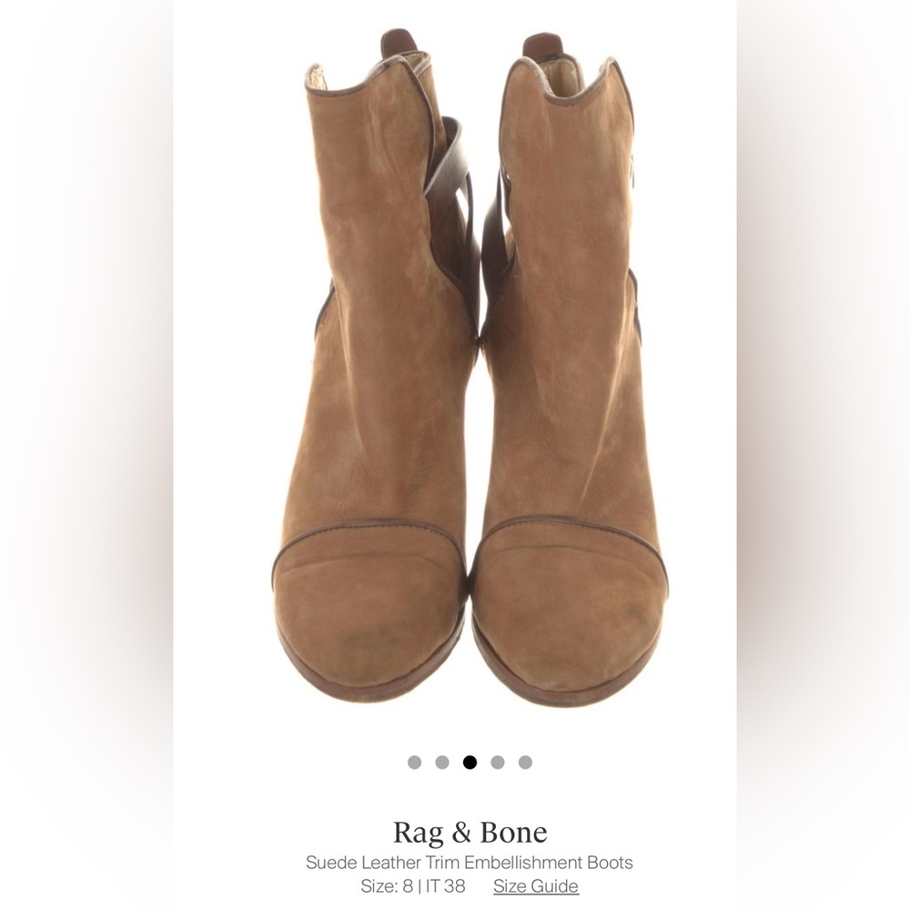 Rag & Bone suede leather trim booties.